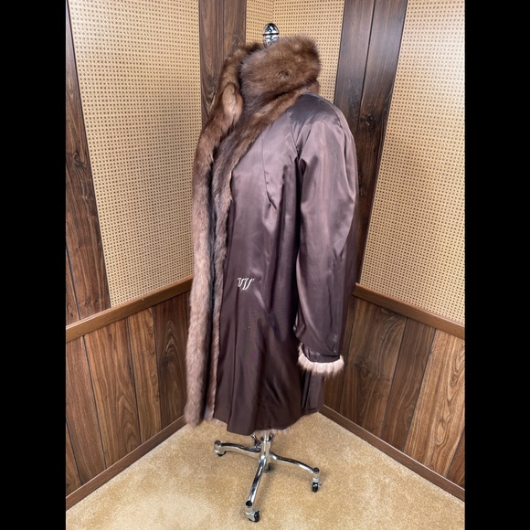 Genuine Silvery Russian Sable Fur Coat Jacket Small - Picture 9 of 11